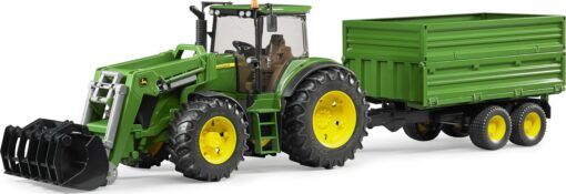 Bruder Traktor John Deere 7930 z ładowarką i przyczepą 2-osiową