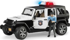 Bruder Jeep Wrangler Unlimited Rubicon policyjny z figurką policjanta (02526)