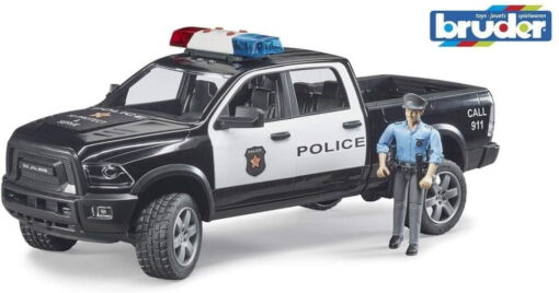 BRUDER 2505 RAM 2500 wóz policyjny z figurką