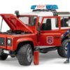Bruder Professional Series Land Rover Defender Station Wagon fire department vehicle with fireman with fire-extinguisher (02596)