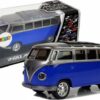 LEANToys Autobus Resorak z Naciągiem Niebieski ze światłami i dźwiękiem