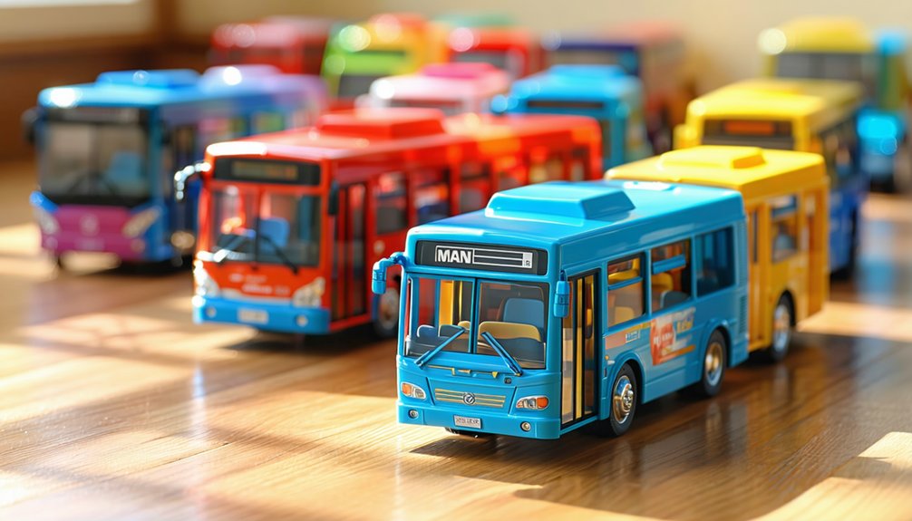 imaginacyjne zabawki w formie autobusów