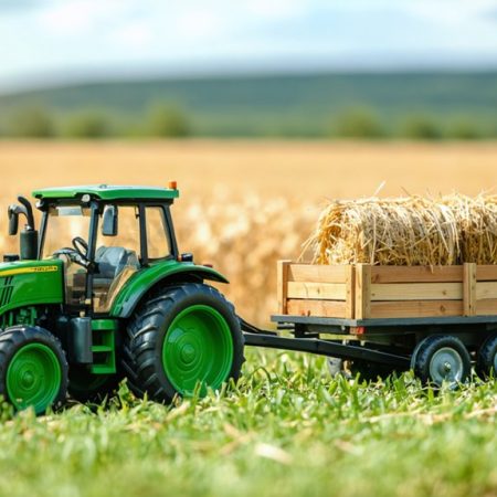 Traktor z Przyczepą: Zestaw Zabawek Rolniczych